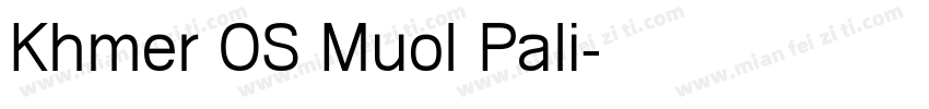 Khmer OS Muol Pali字体转换